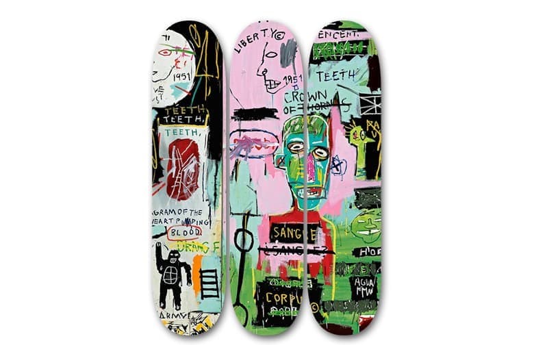 AFTER JEAN-MICHEL BASQUIAT, IN ITALIAN SKATE DECKS, 2014 AFTER JEAN-MICHEL BASQUIAT IN ITALIAN SKATE DECKS 2014