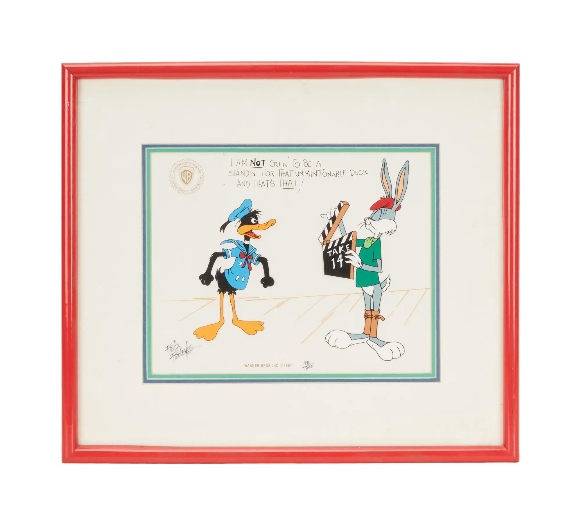 Looney Tunes Daffy Duck and Bugs Bunny Limited-Edition Animation Cel