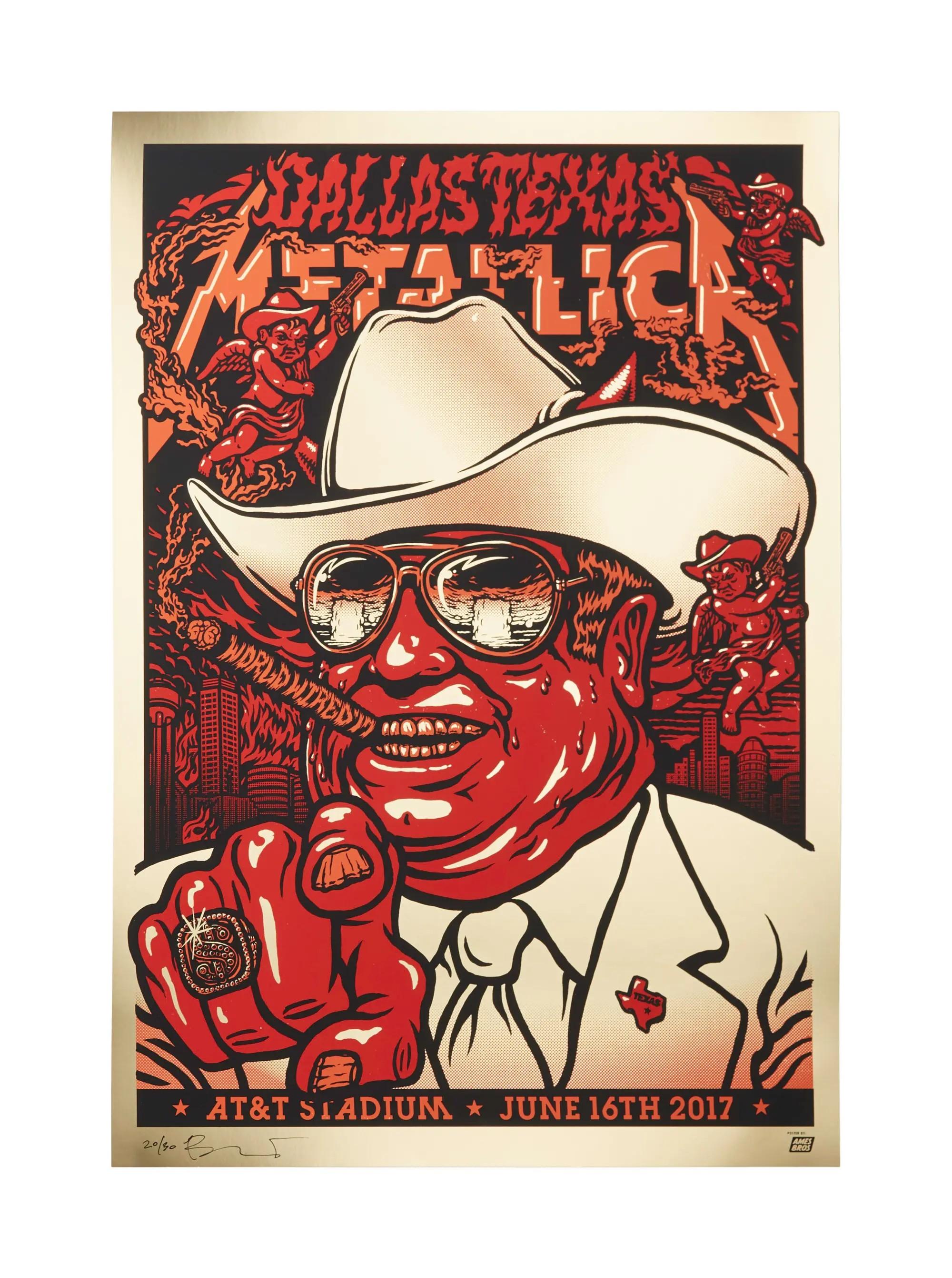 a poster for pearl jam concert with a man smoking a cigar