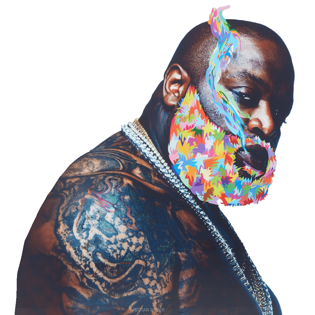 A poster for Julien's Auctions with Rick Ross