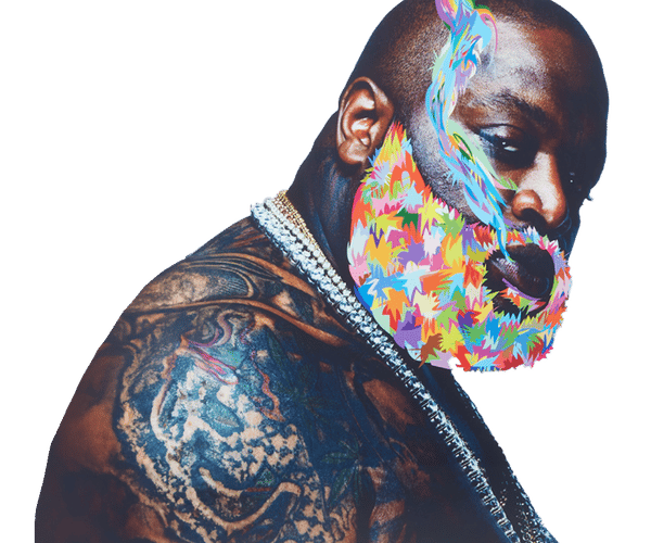 A poster for Julien's Auctions with Rick Ross
