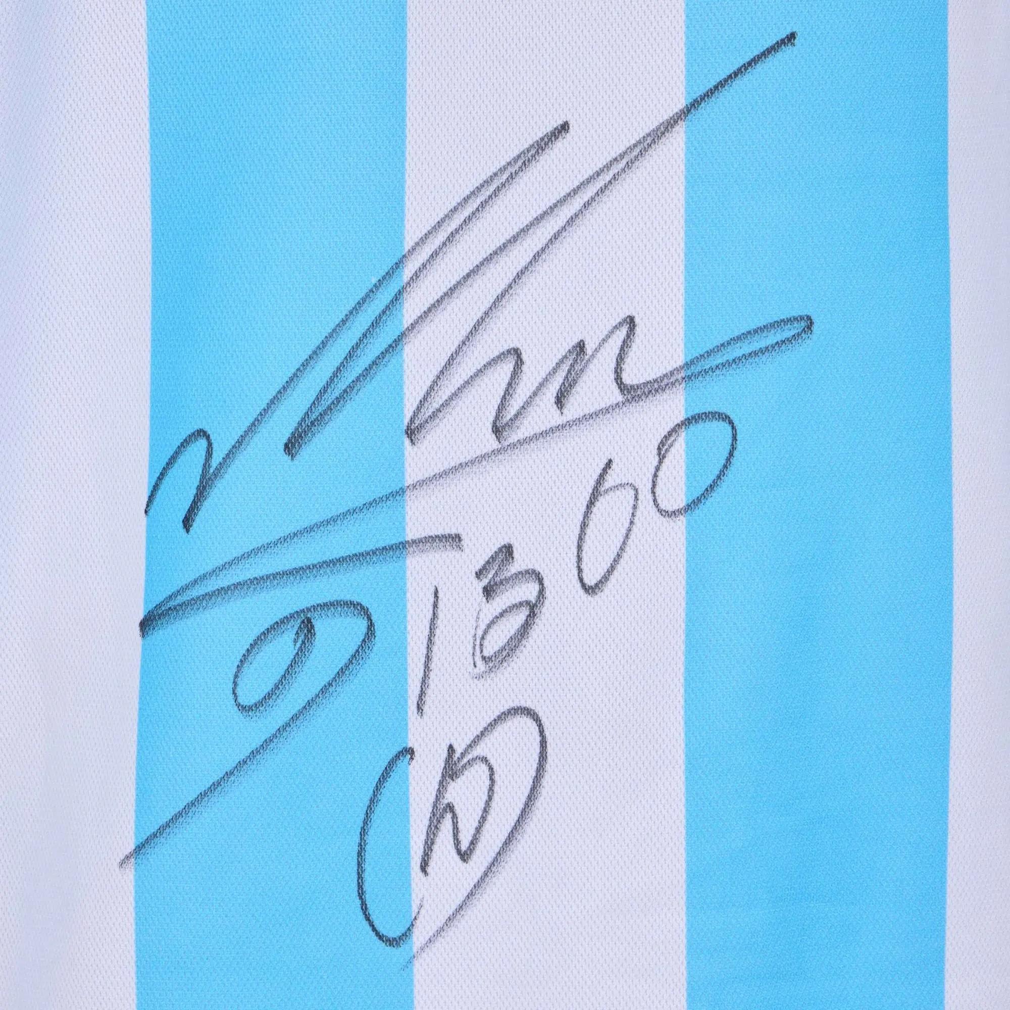 Lot #82  Diego Maradona Signed Argentina Commemorative Jersey (Fanatics)