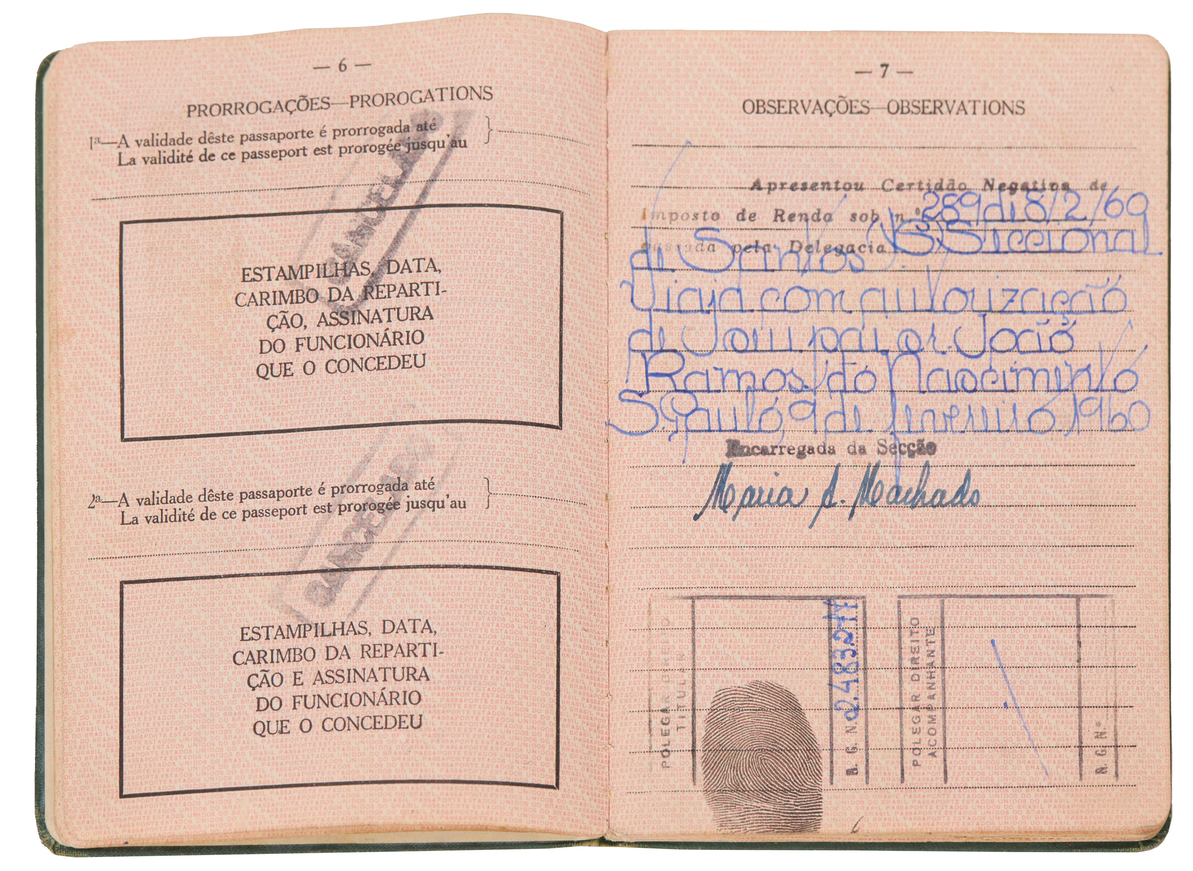 Pele | 1960-1962 Brazil Passport