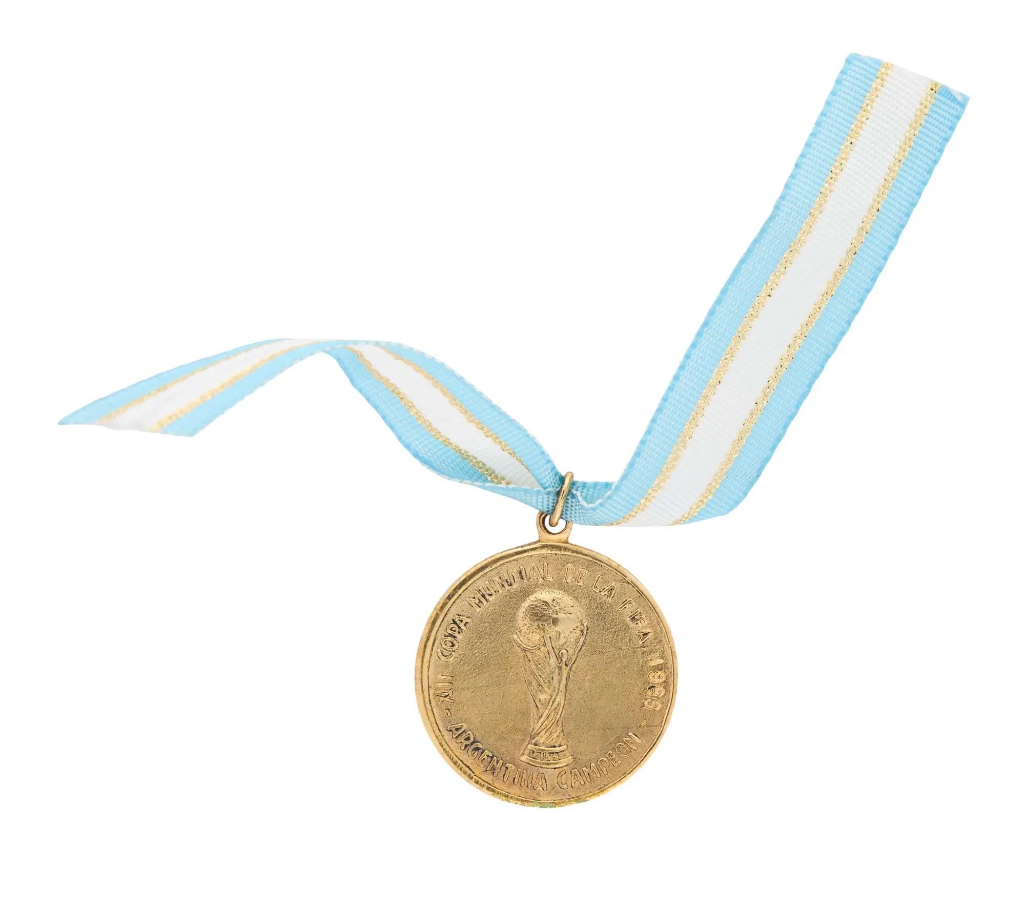 Lot #80  Diego Maradona 1986 World Cup AFA Commemorative Medal