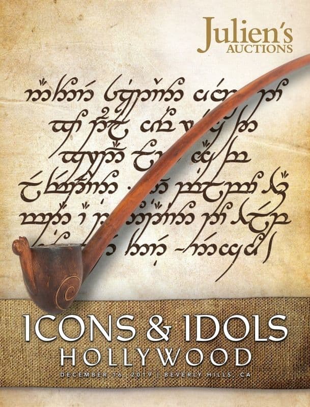 A poster for Julien's Auctions Icons & Idols: Hollywood