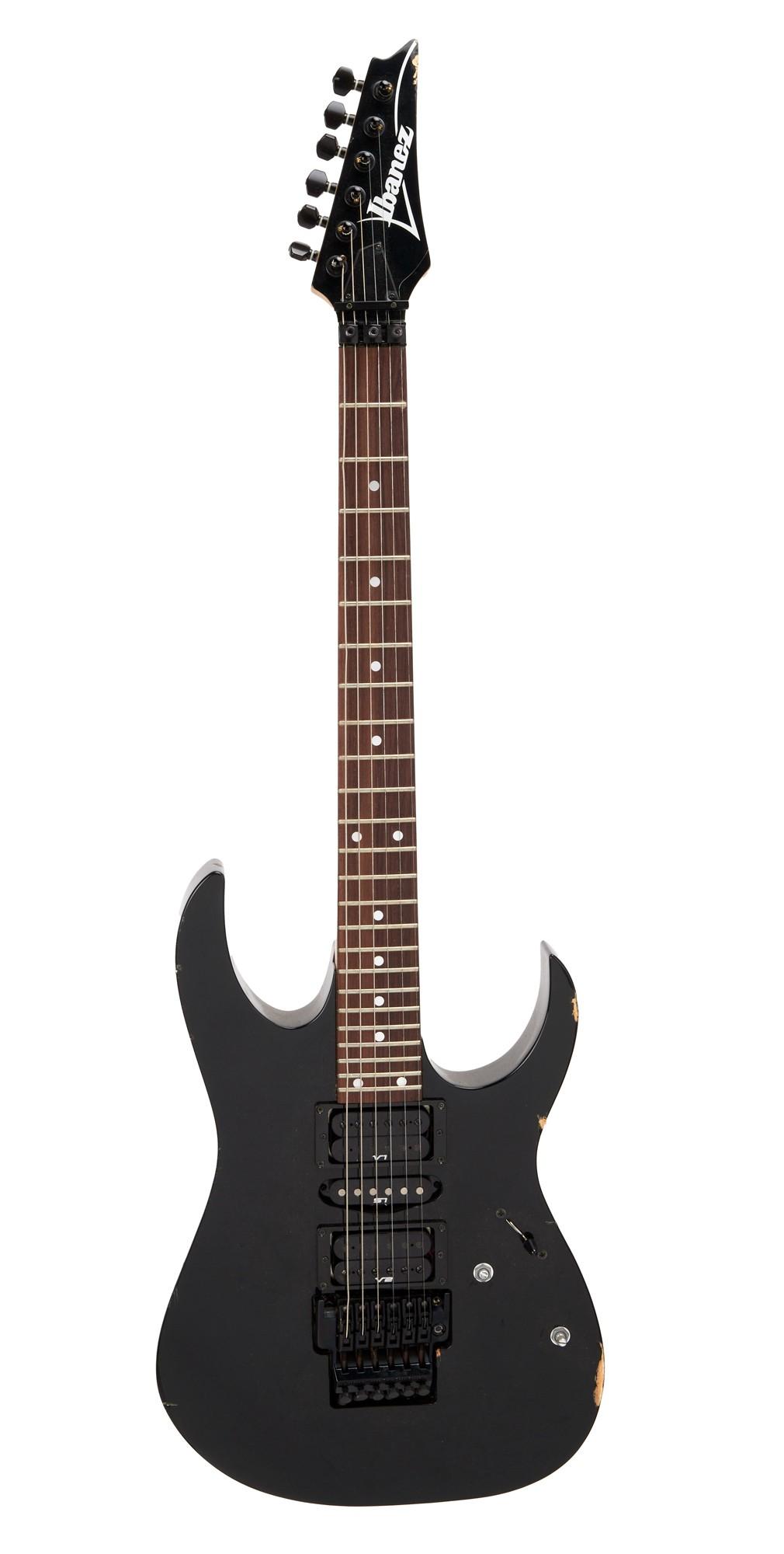 a black guitar
