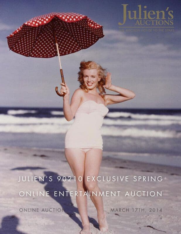 A poster for Julien's 90210 exclusive spring online entertainment auction