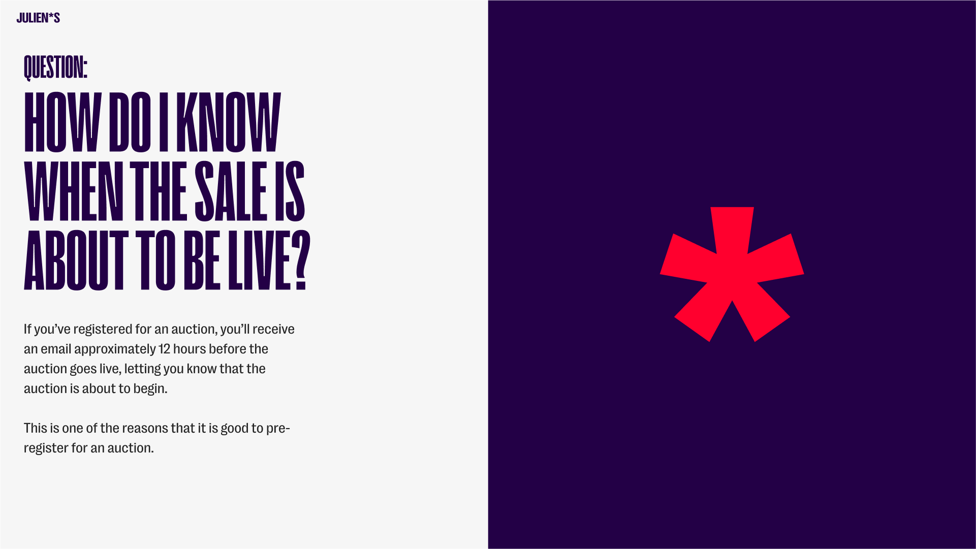 How do I know when the sale is about to be live?