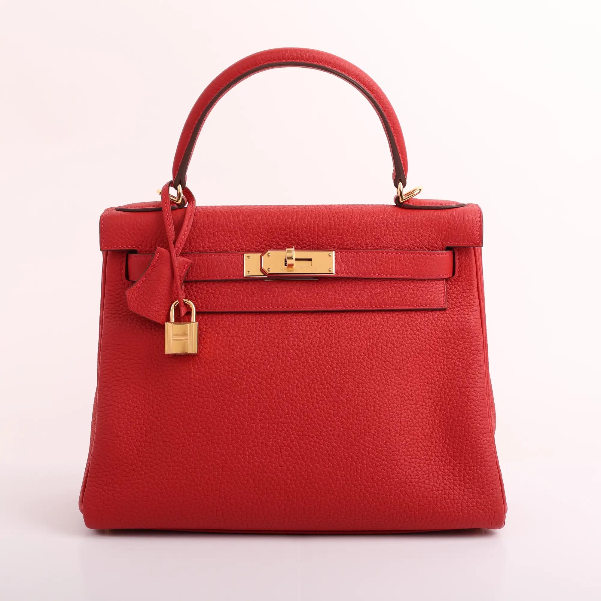 Hermès | 2023 Vermillion Togo Retourne Kelly 28 (GHW)
