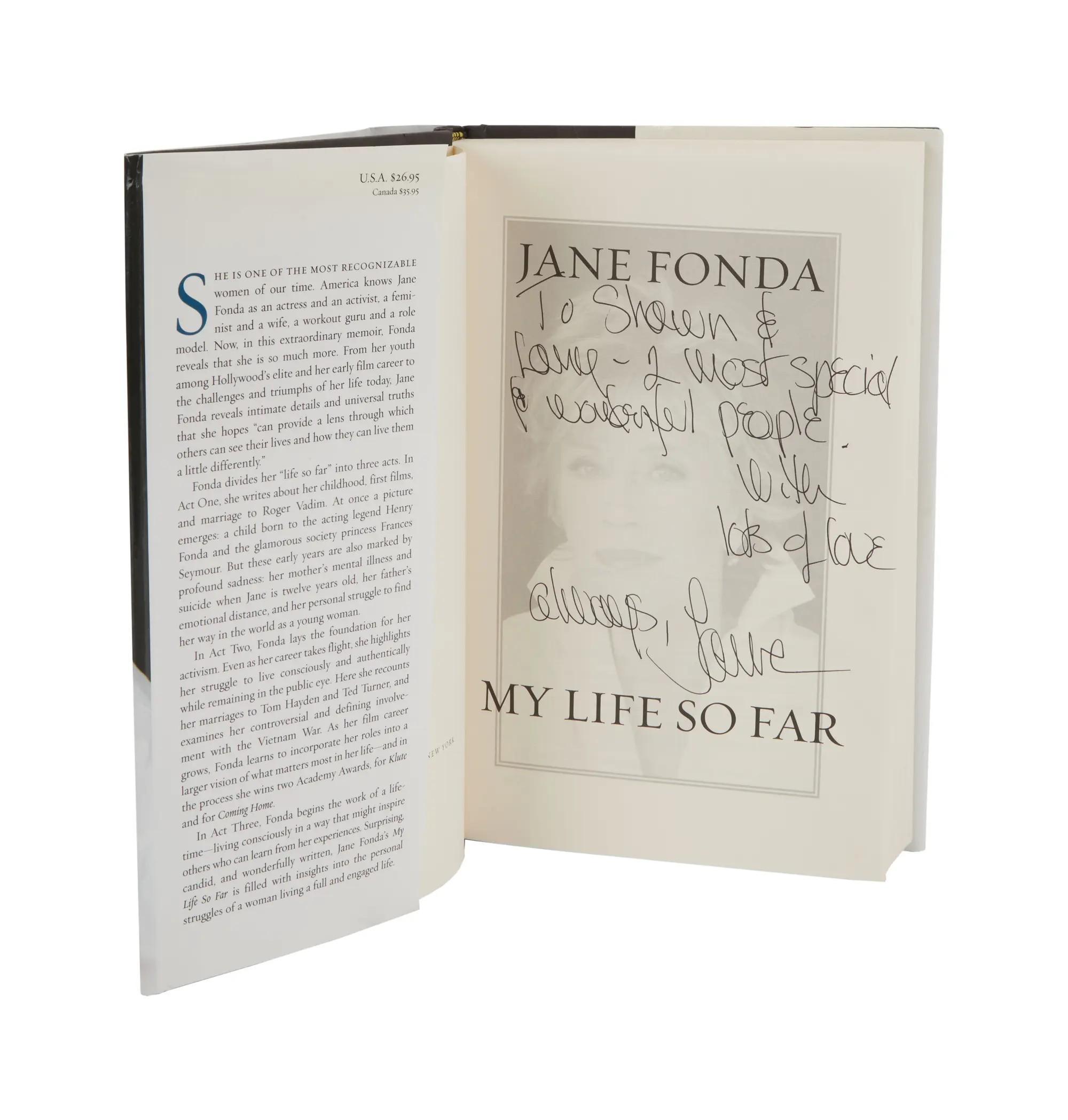 Lot #32. Larry King | 2005 Jane Fonda Signed Book Lot #32 Larry King 2005 Jane Fonda Signed Book