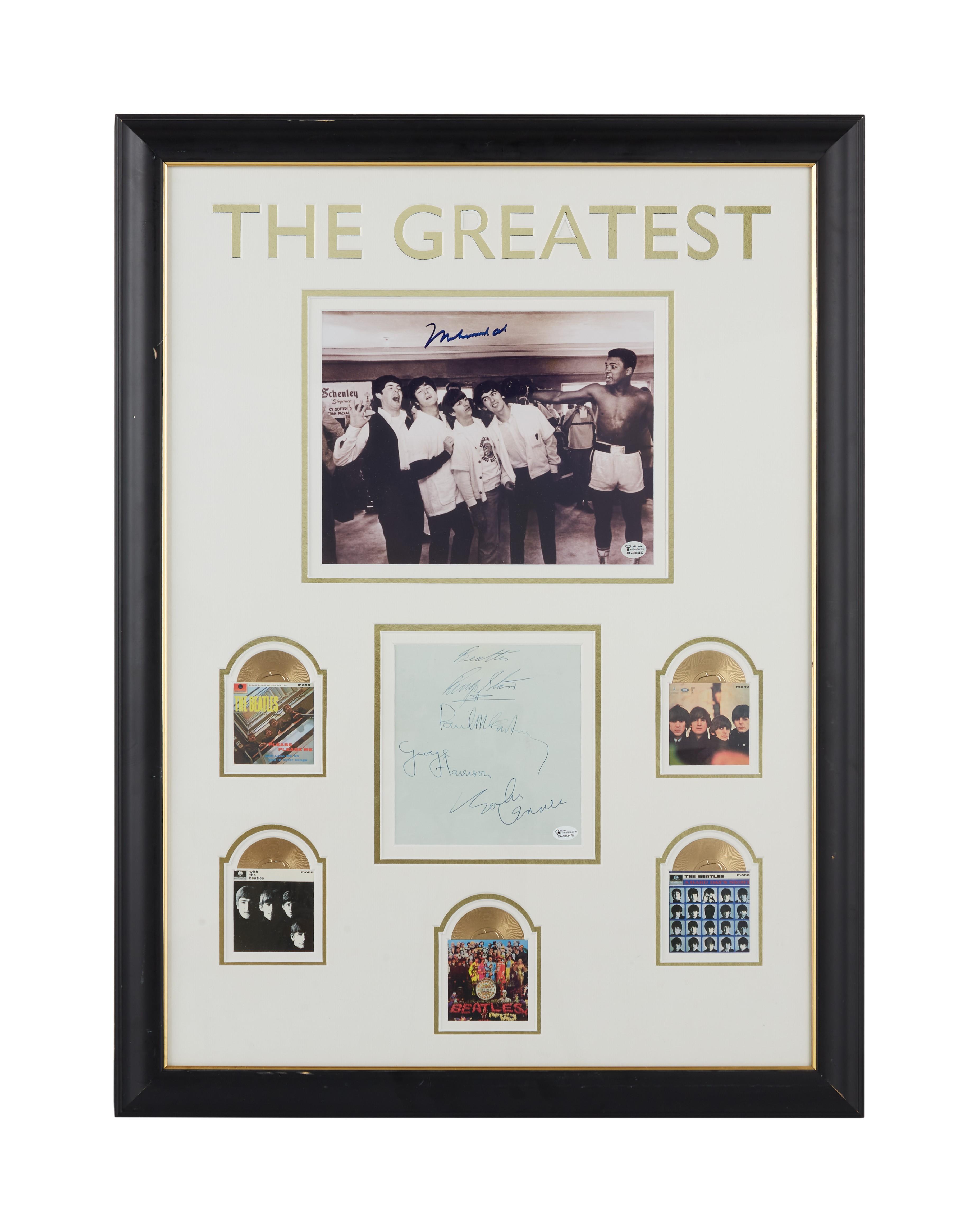 a music plaque that reads the greatest