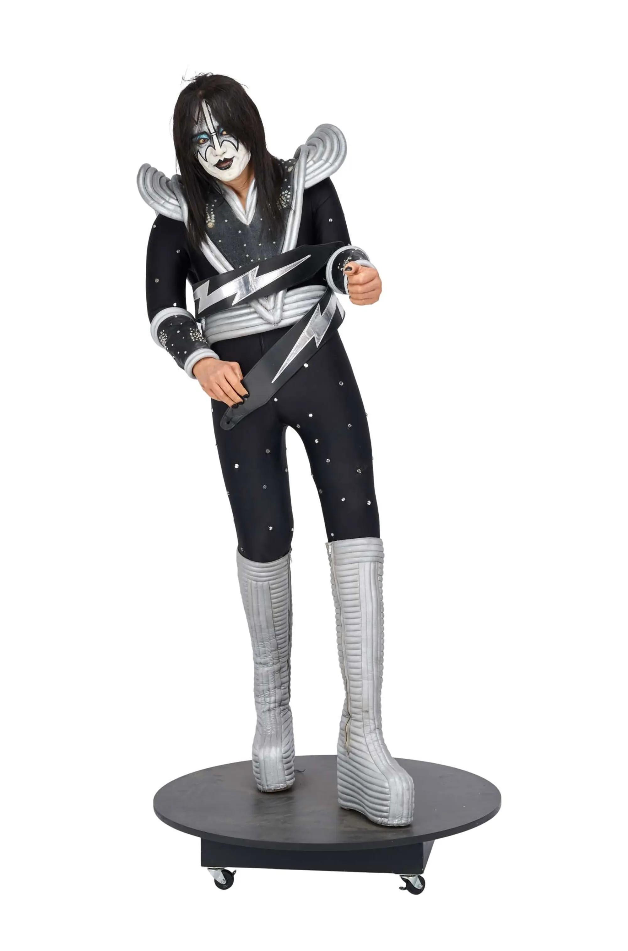 Lot #518. KISS | Ace Frehley Life-Size Destroyer Costume Mannequin with Signed Sheet Music Lot #518 KISS Ace Frehley Life-Size Destroyer Costume Mannequin with Signed Sheet Music