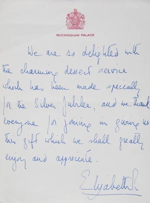 Queen Elizabeth II Handwritten Letter Queen Elizabeth II Handwritten Letter