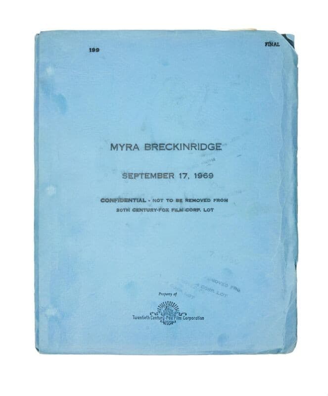 a blue book titled myra breckinridge dated september 17 1969