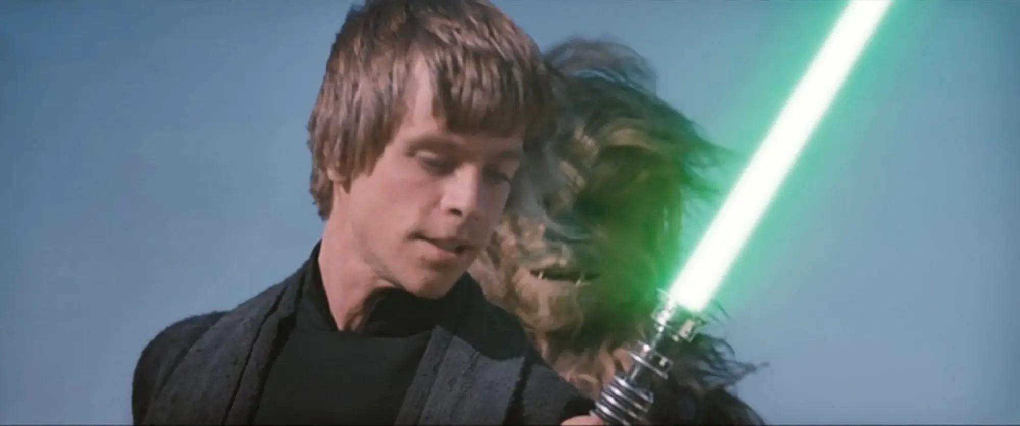 Mark Hamill Photo with a Star Wars Production-Made Lightsaber