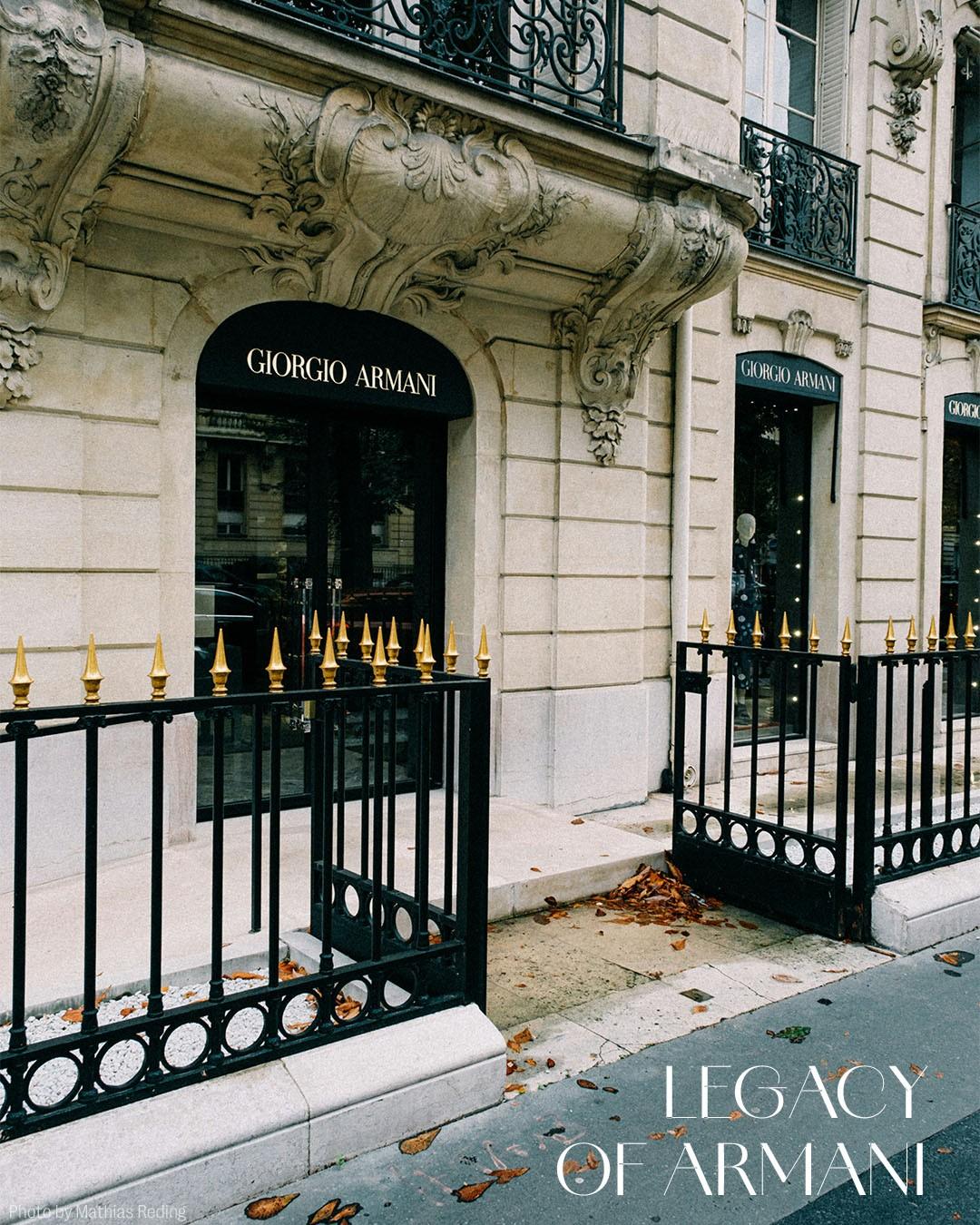 an exterior photo of a giorgio armani store