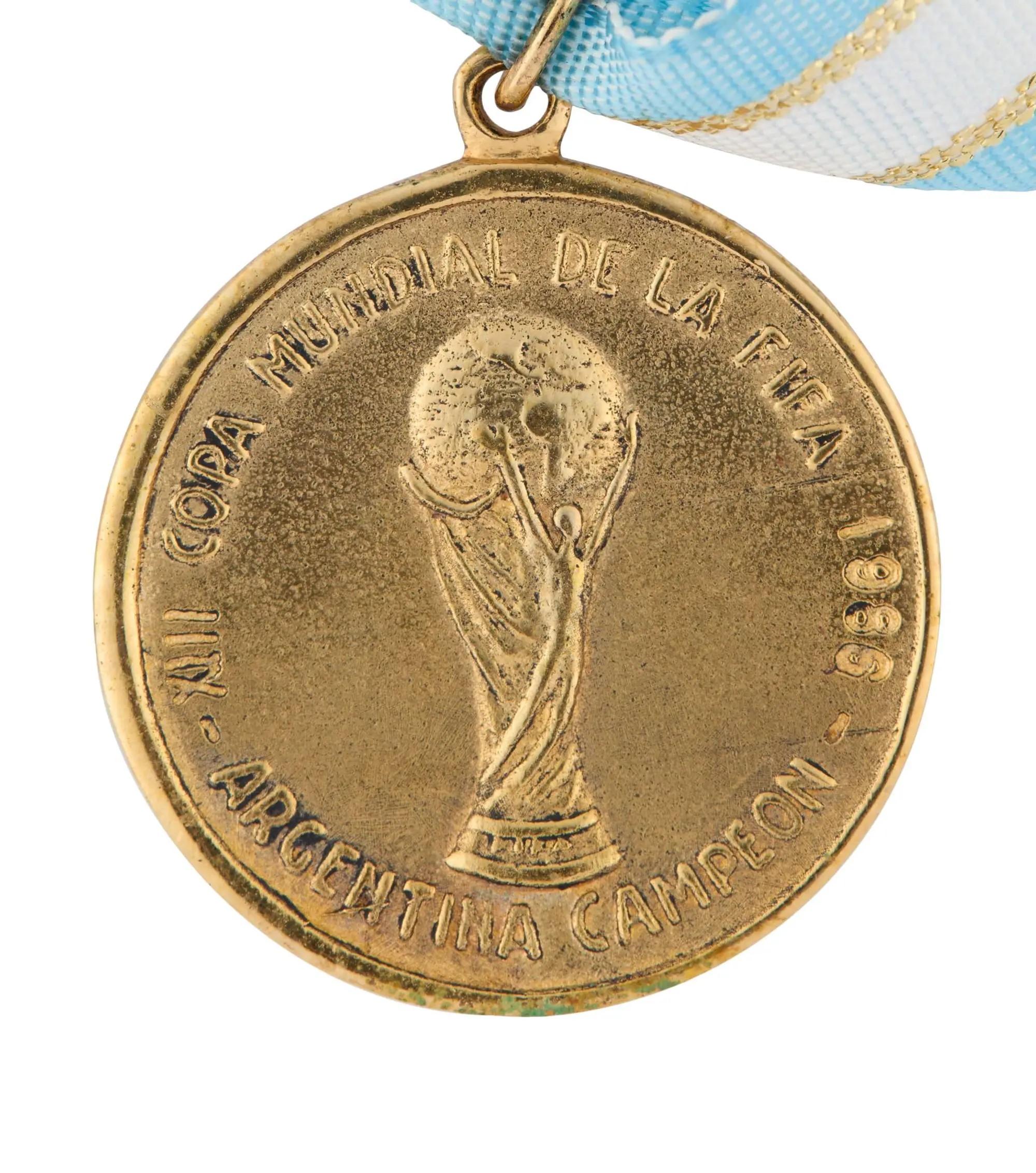 Lot #80  Diego Maradona 1986 World Cup AFA Commemorative Medal