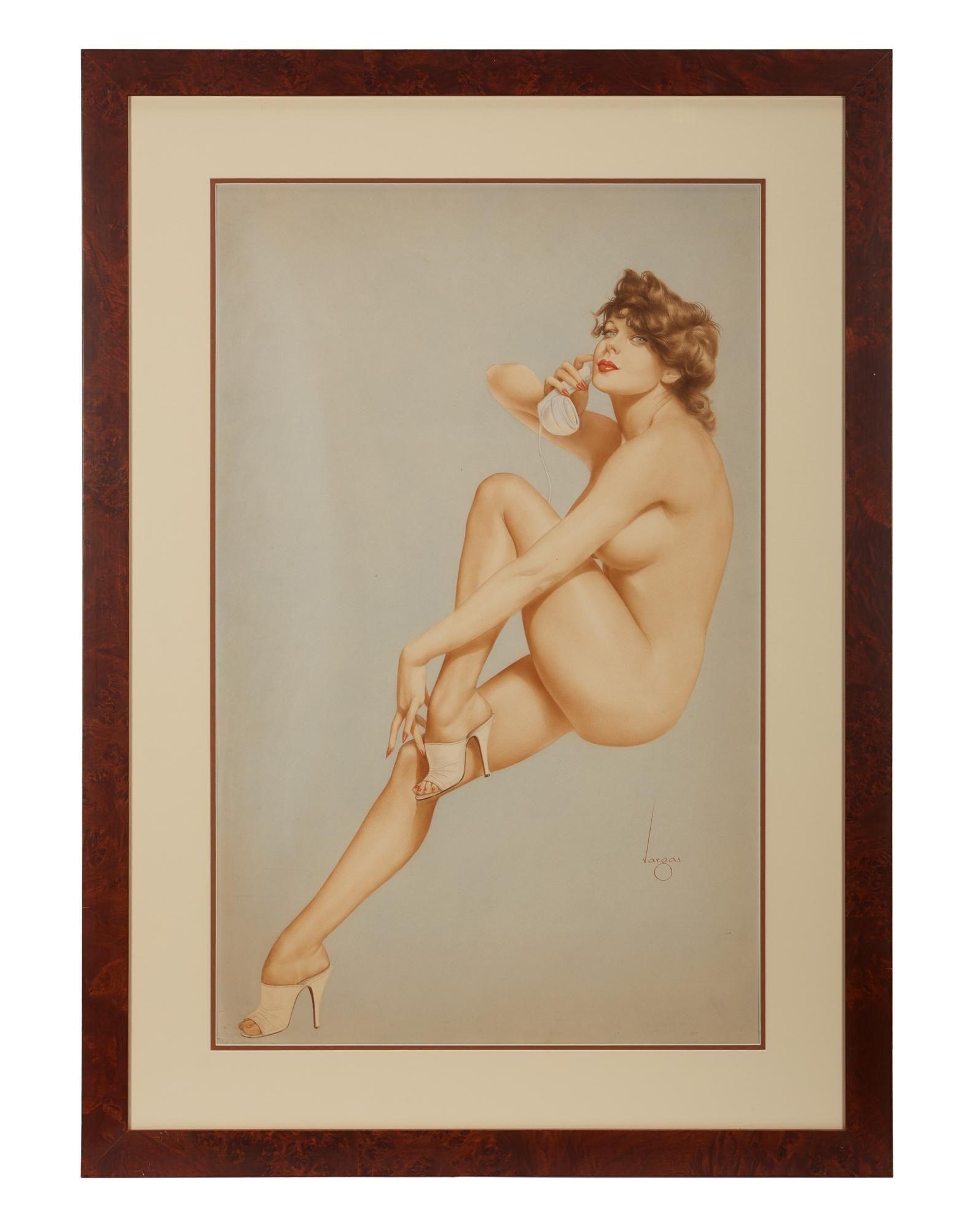 Playboy Alberto Vargas Girl Pinup November 1960 Watercolor Drawing