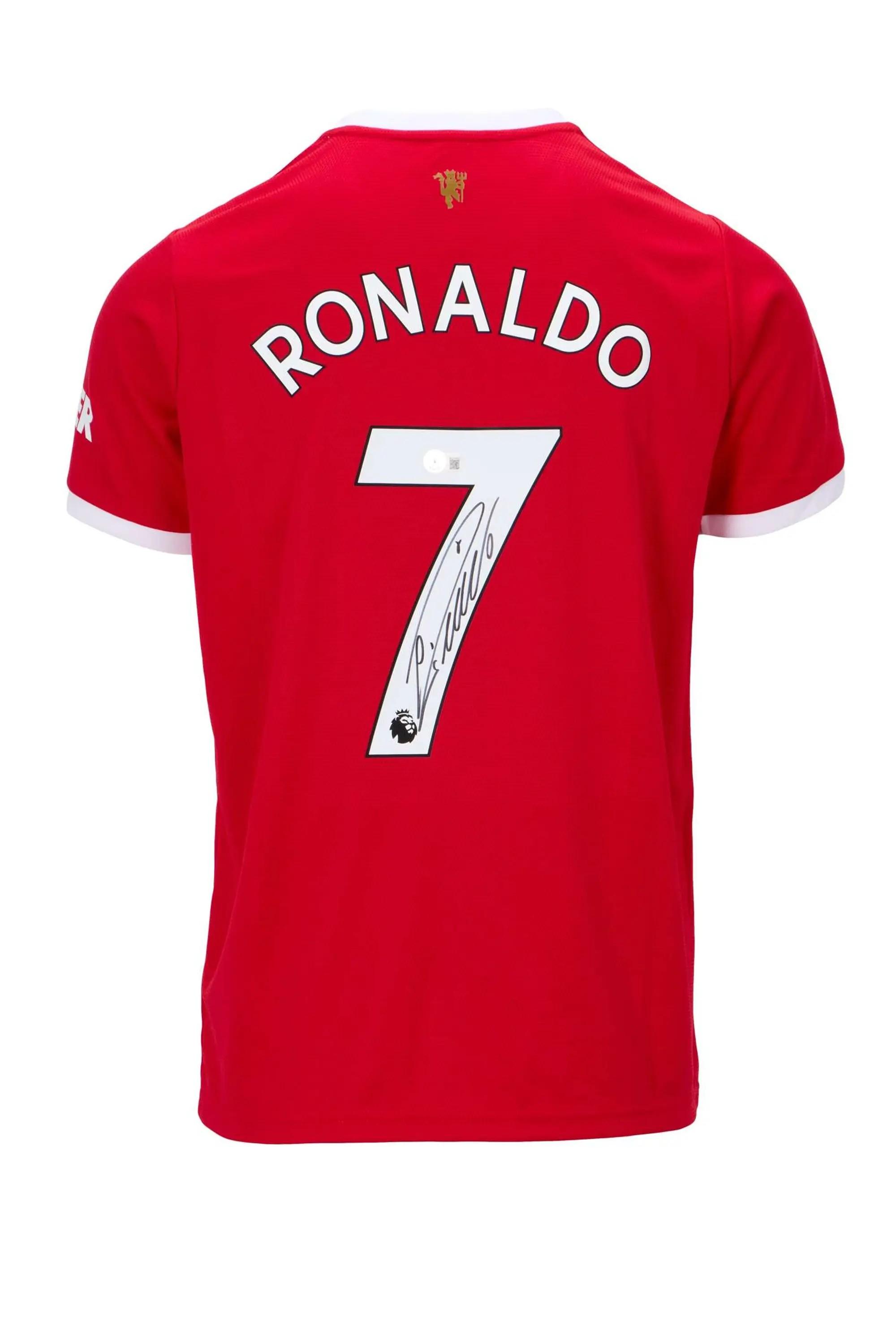 Lot #166  Cristiano Ronaldo Signed Manchester United Commemorative Jersey (Beckett)