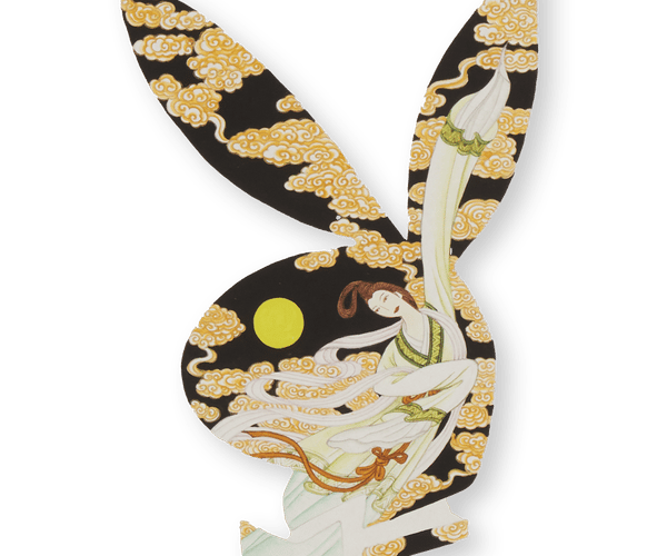 a playboy bunny with a woman on it