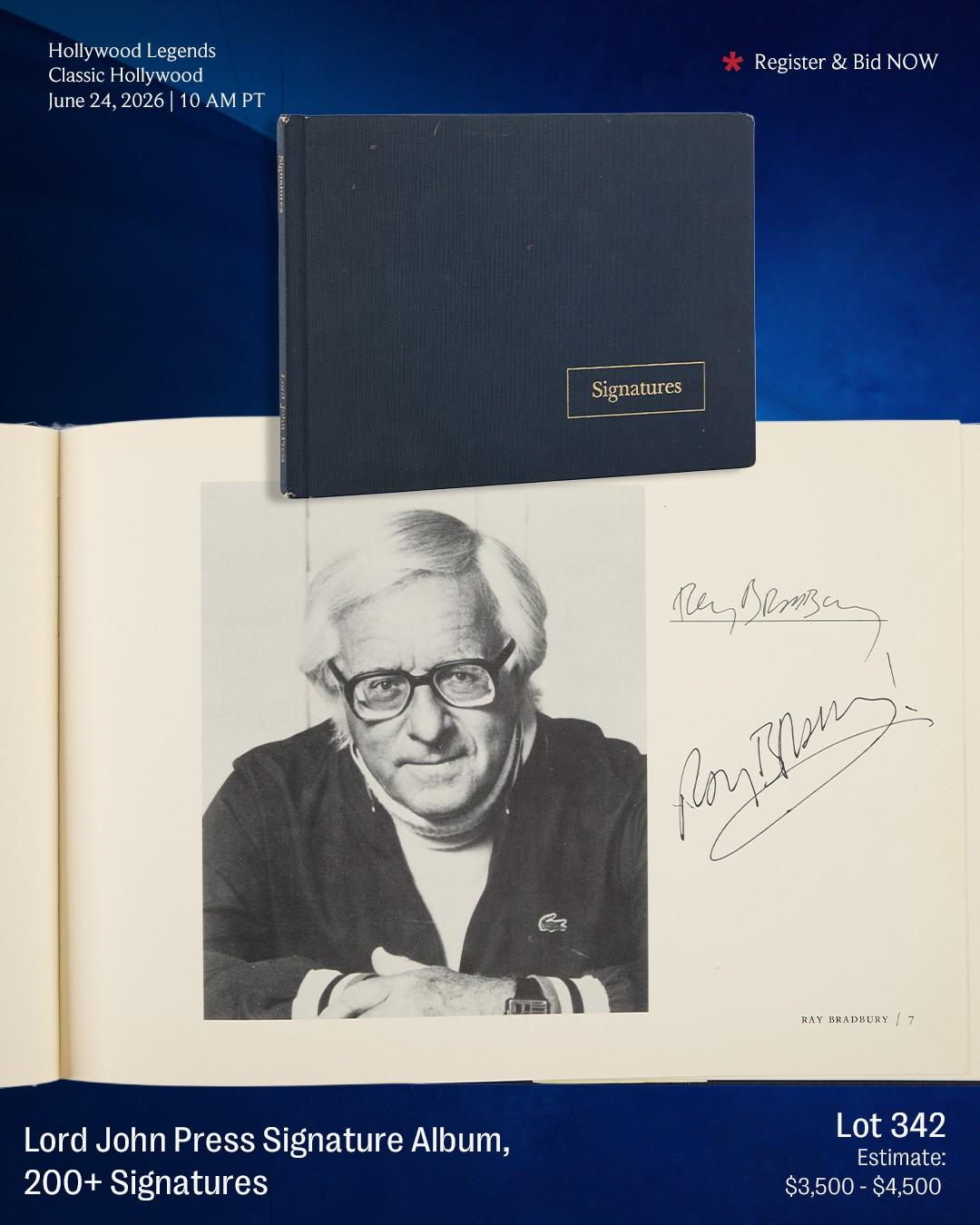 Lot #342  Lawrence Grobel Lord John Press Signature Album, 200+ Signatures