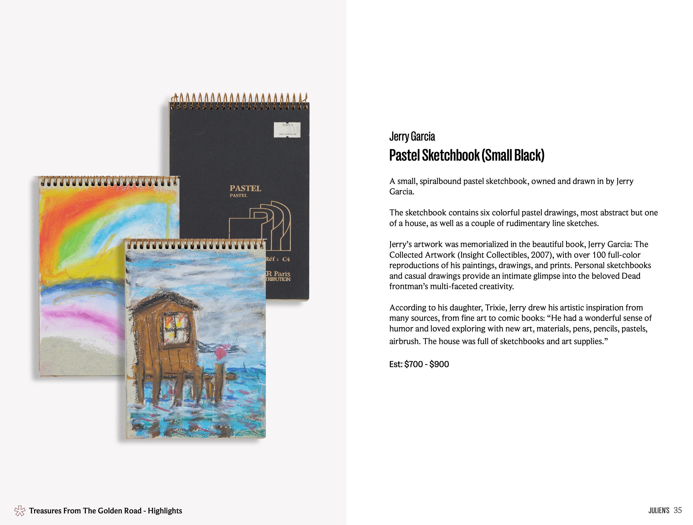 jerry garcia's pastel sketchbook