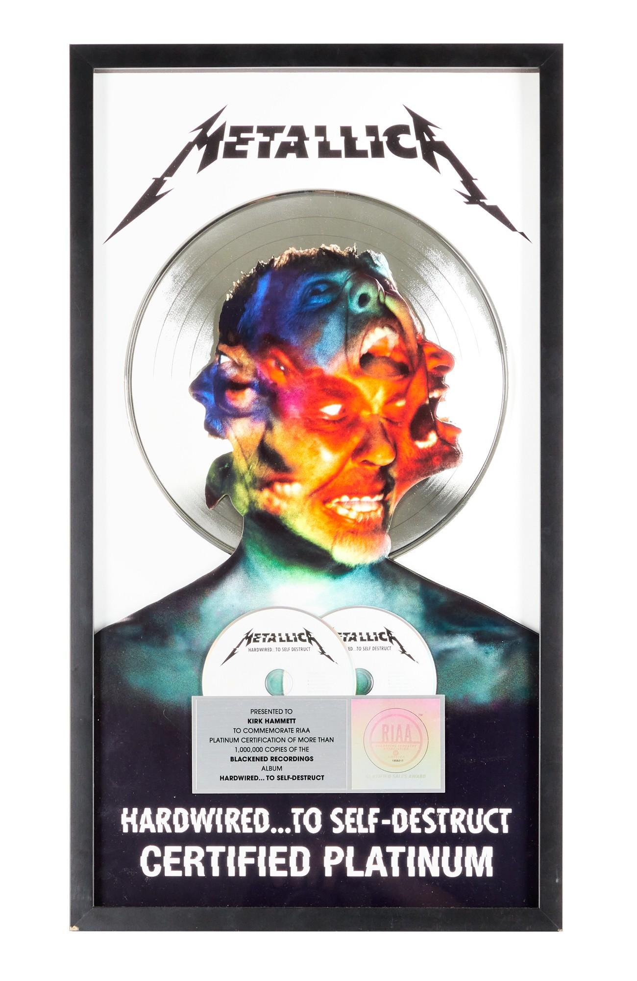 a music plaque the reads metallica