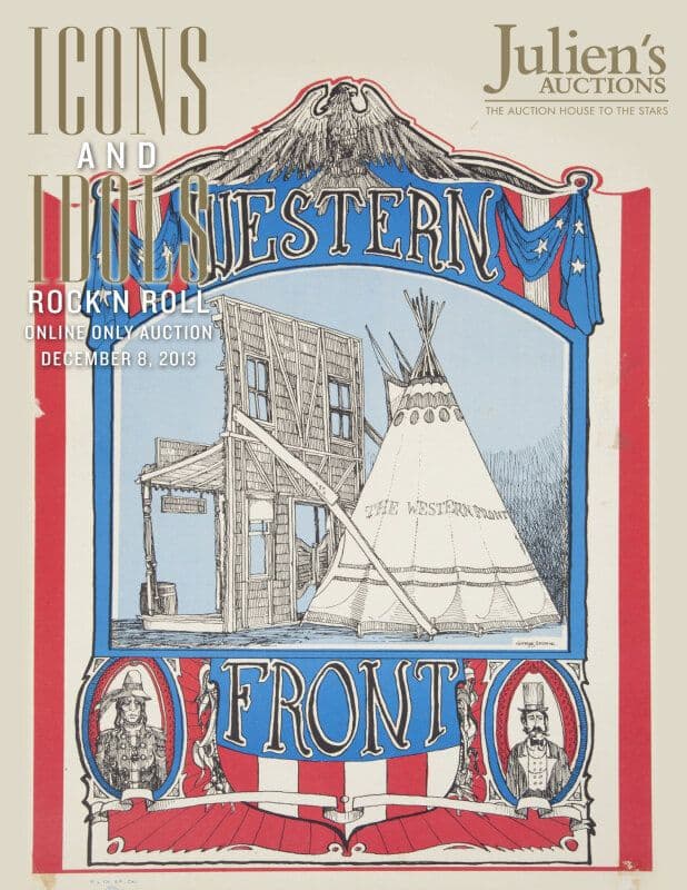 A poster for Julien's Auctions Icons and Idols 2013