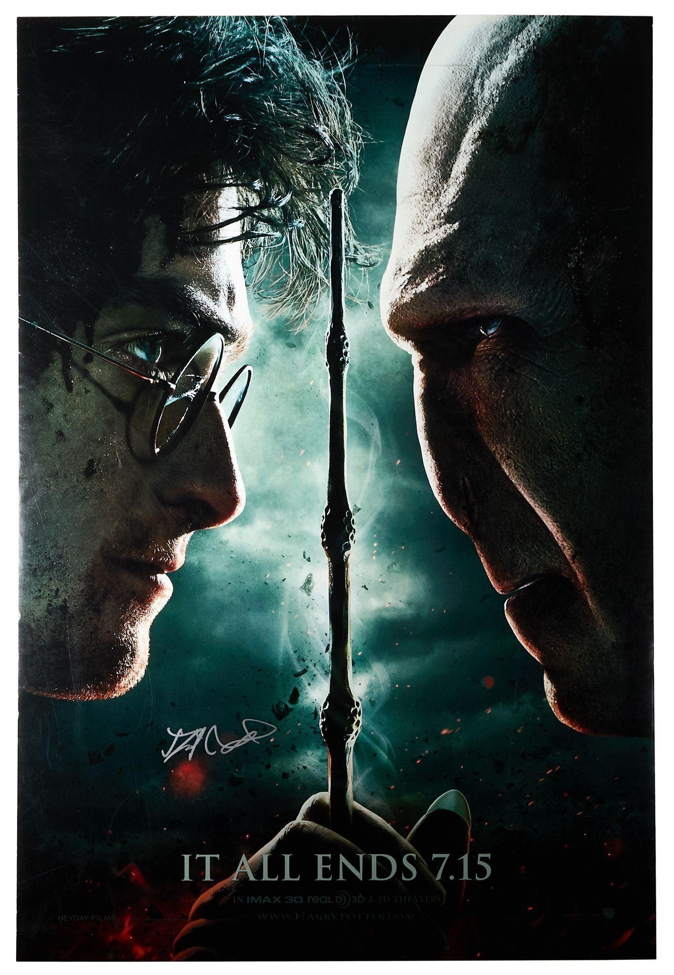 a movie poster for harry potter and voldemort