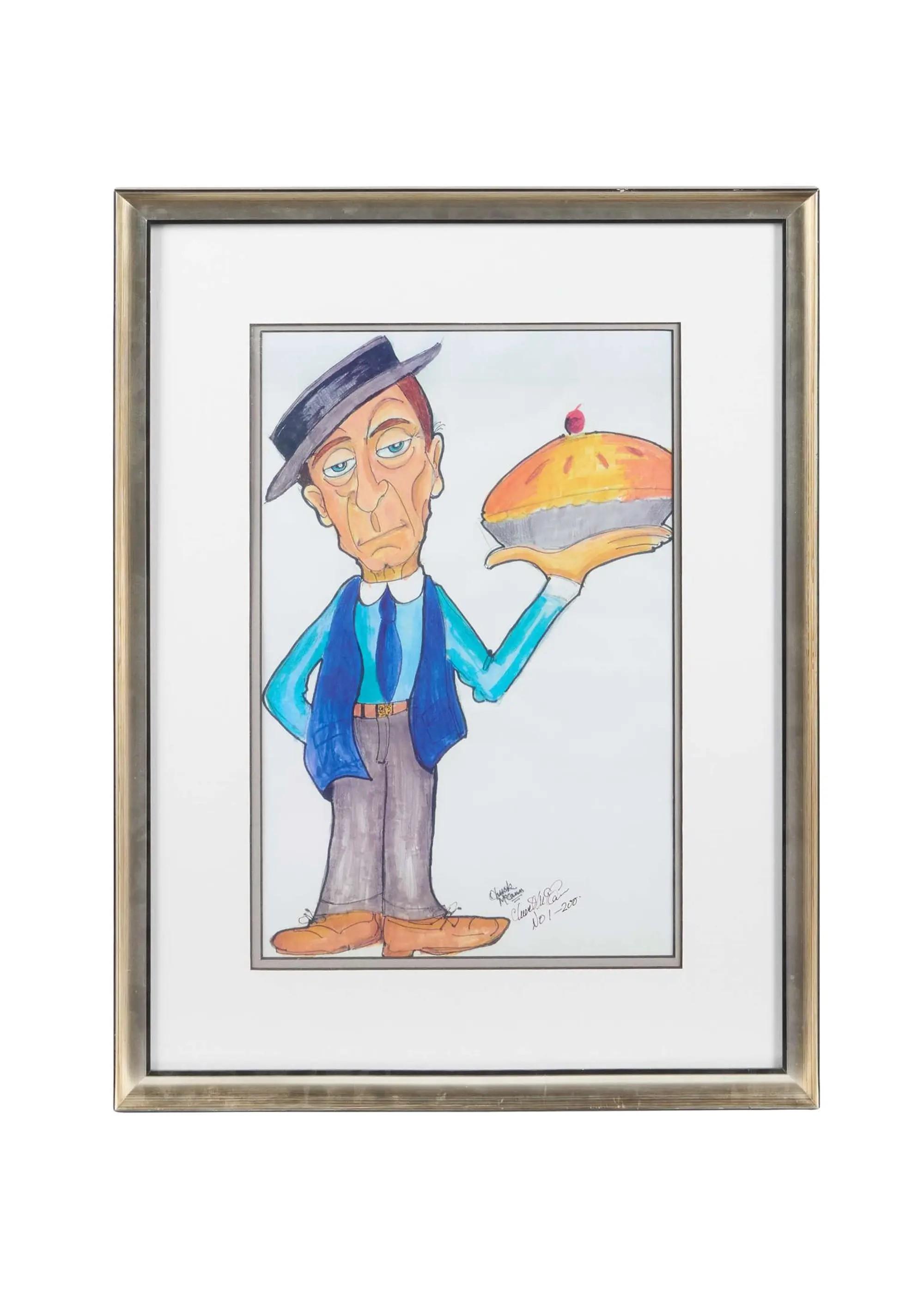 Lot #186  Buster Keaton Portrait by Chuck McCann
