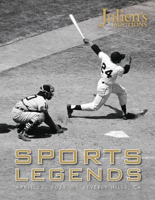 A poster for Julien's Auctions Sports Legends