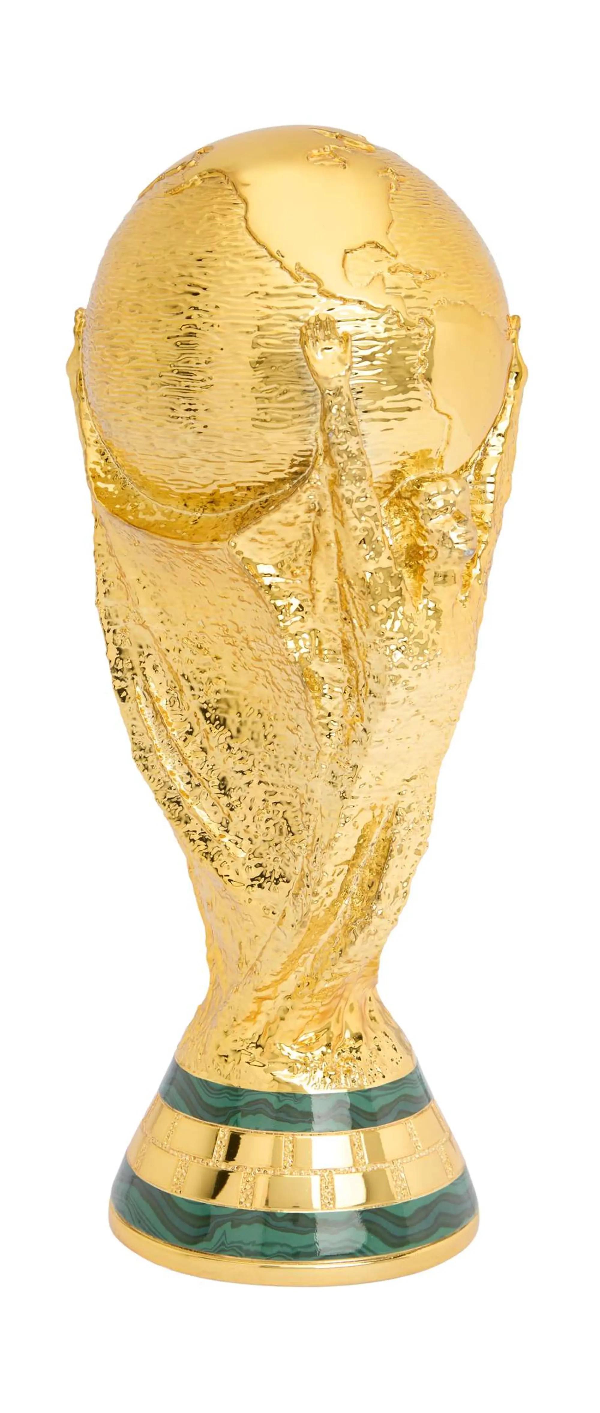 Lot #240  Kylian Mbappe Signed World Cup Replica Trophy