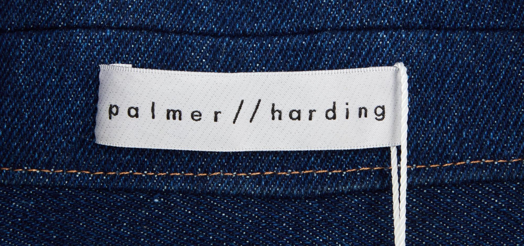 a close up of a label on a piece of clothing that says palmer / harding .