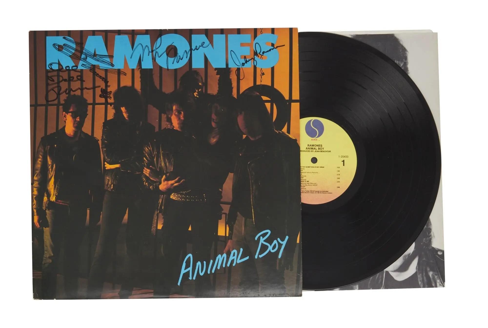 Lot #381. The Ramones | Signed "Animal Boy" Record Album Lot #381 The Ramones Signed "Animal Boy" Record Album