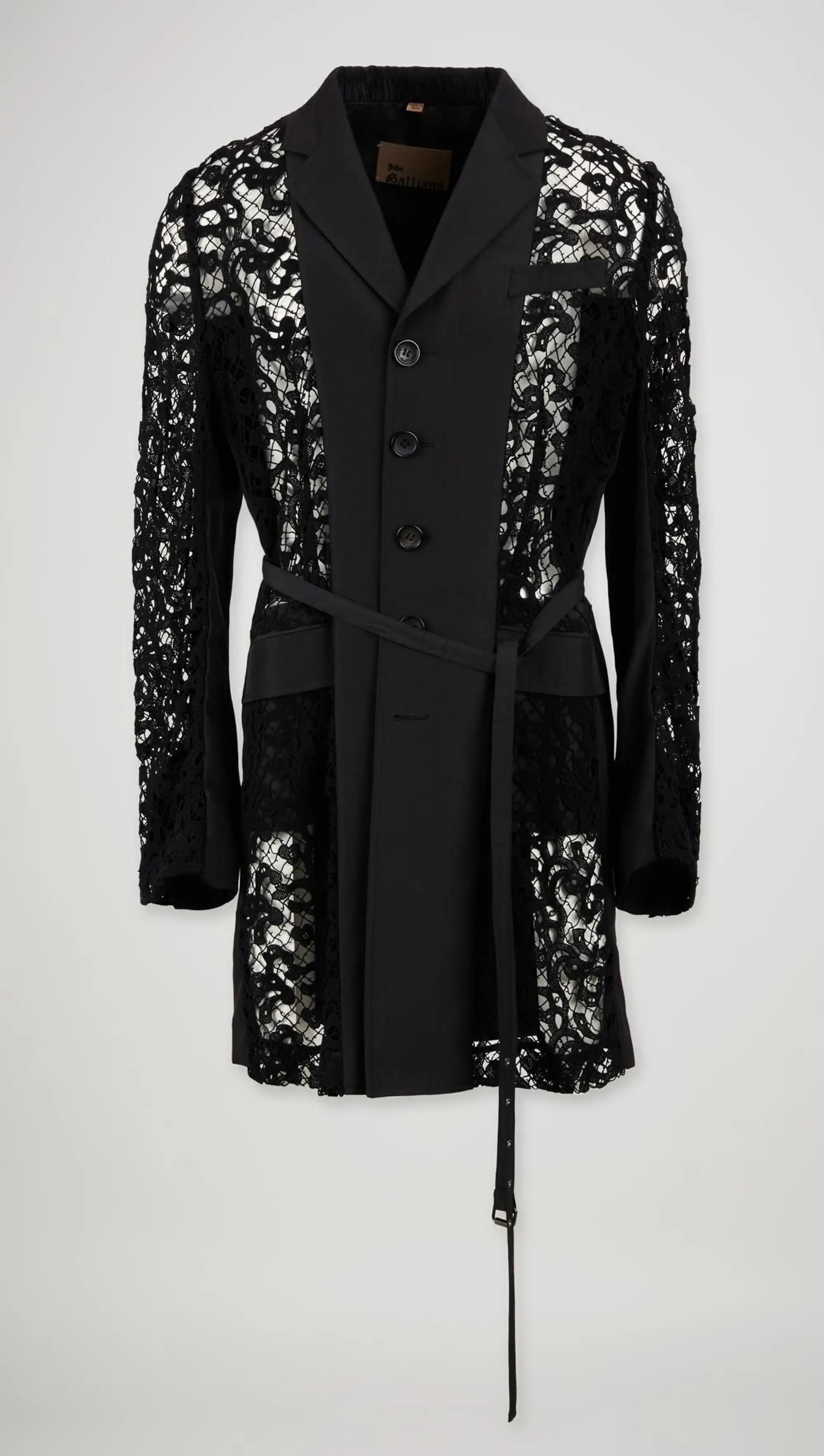 a black silk robe