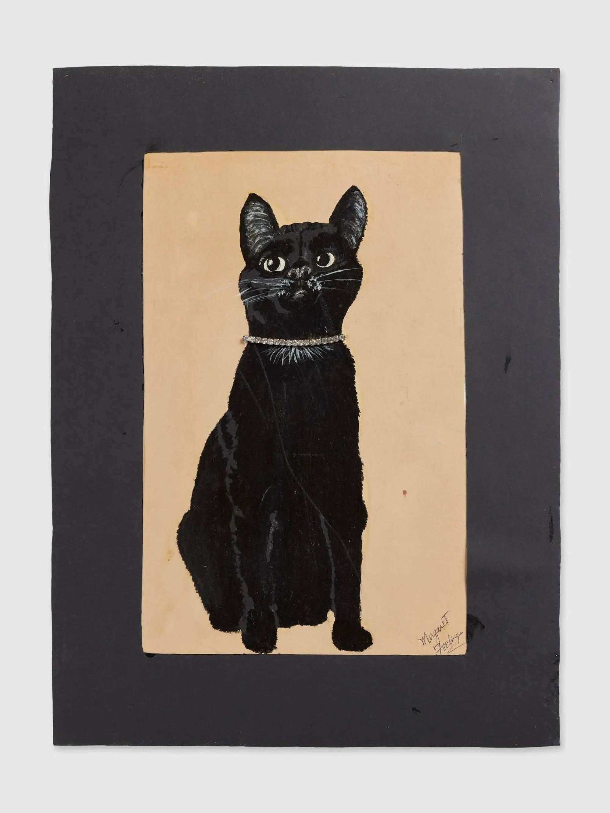 Lot #456  Roberta Flack Margaret Feelings Cat Artwork