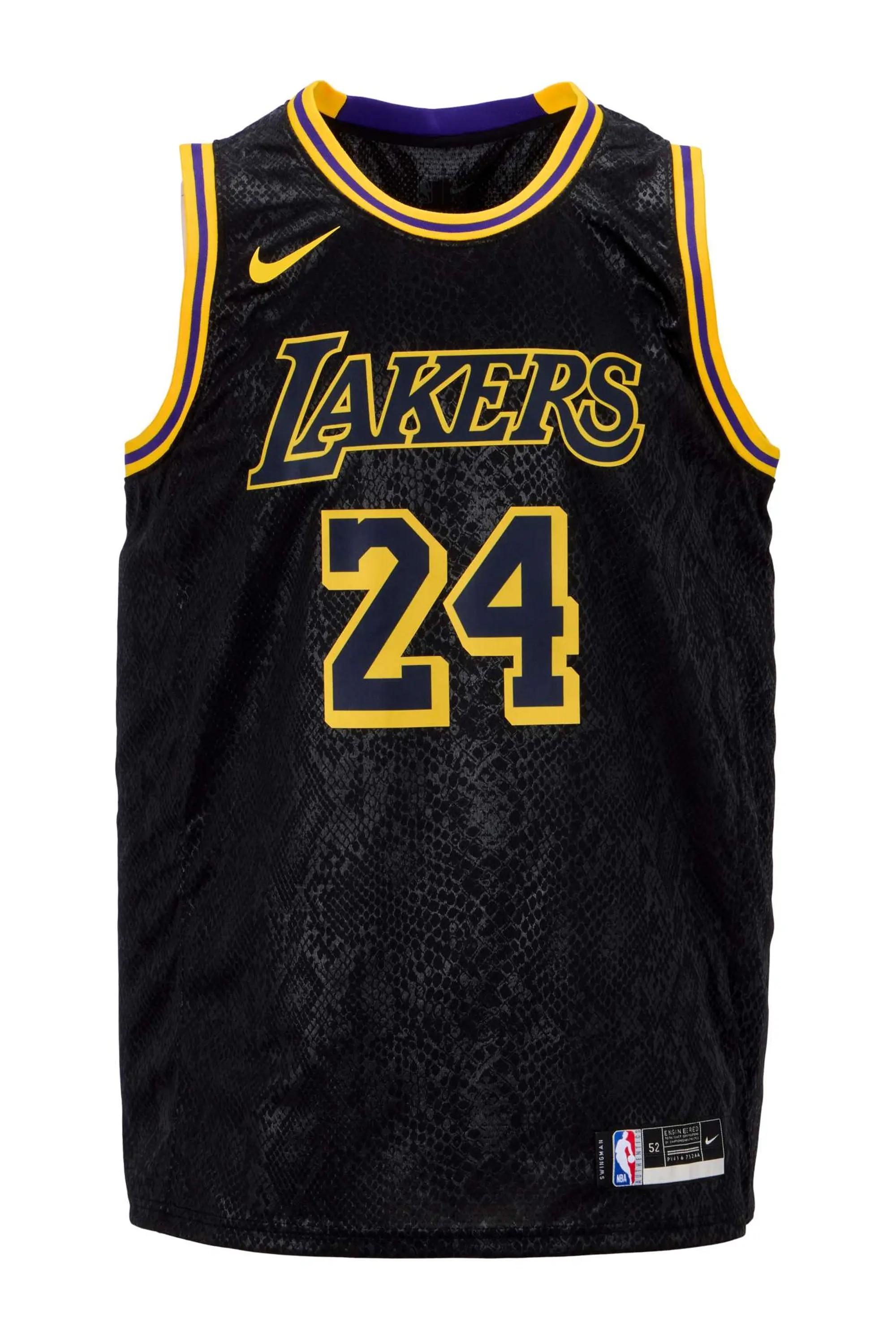 Lot #288 Kobe Bryant Signed Lakers Commemorative Basketball Jersey (Panini)