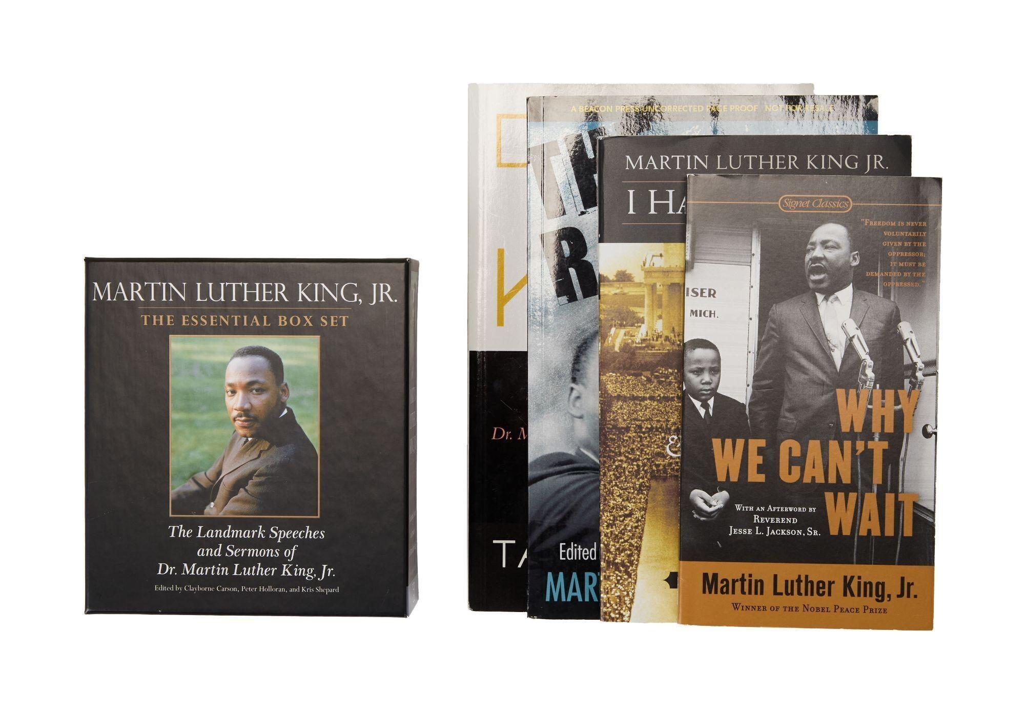 Lot #243. Harry Belafonte | MLK Books and CD Set of MLK Speeches a collection of books by martin luther king jr.