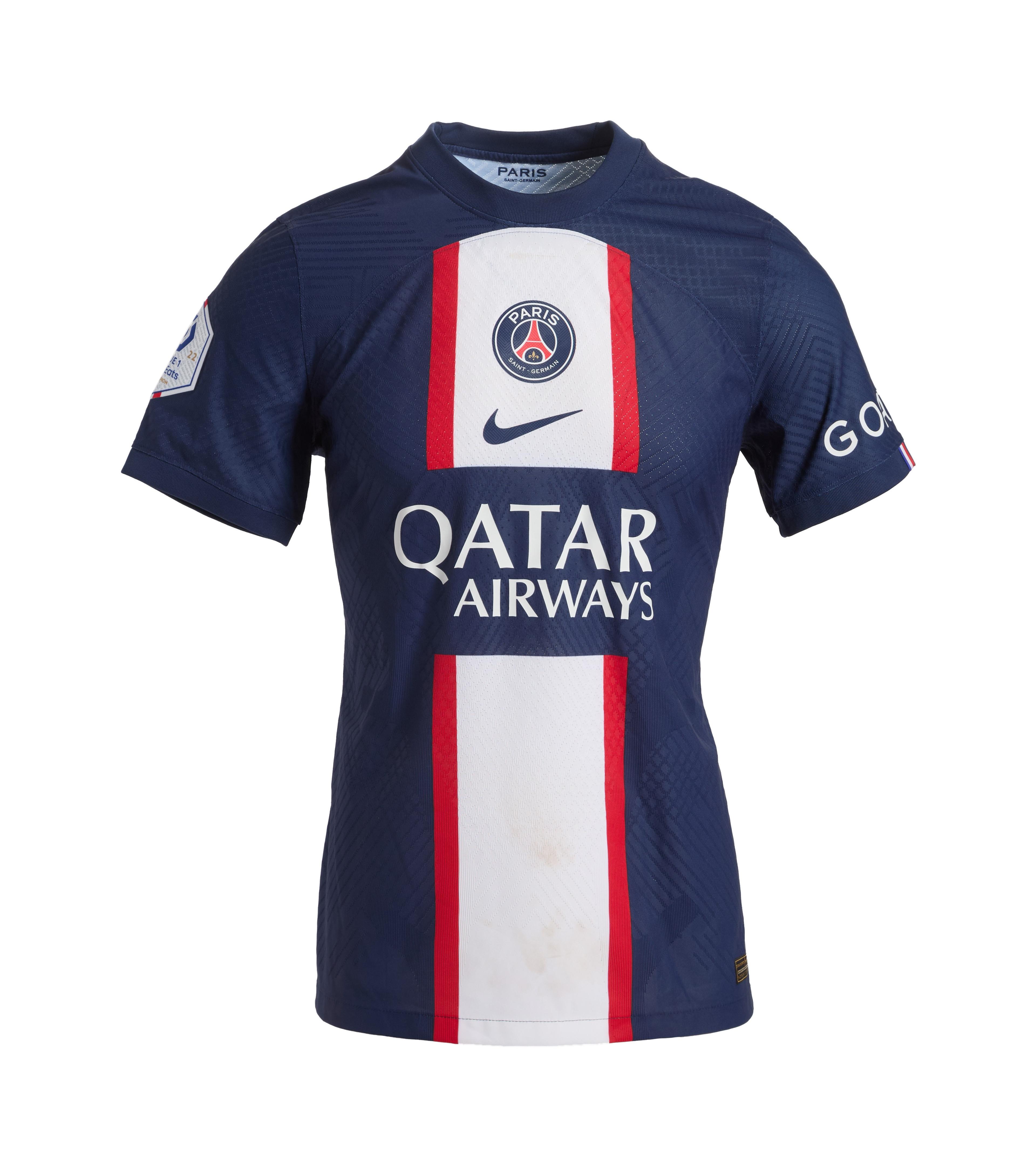 Kylian Mbappe | Match-Worn 2022 Paris Saint-Germain Jersey (MeiGray)