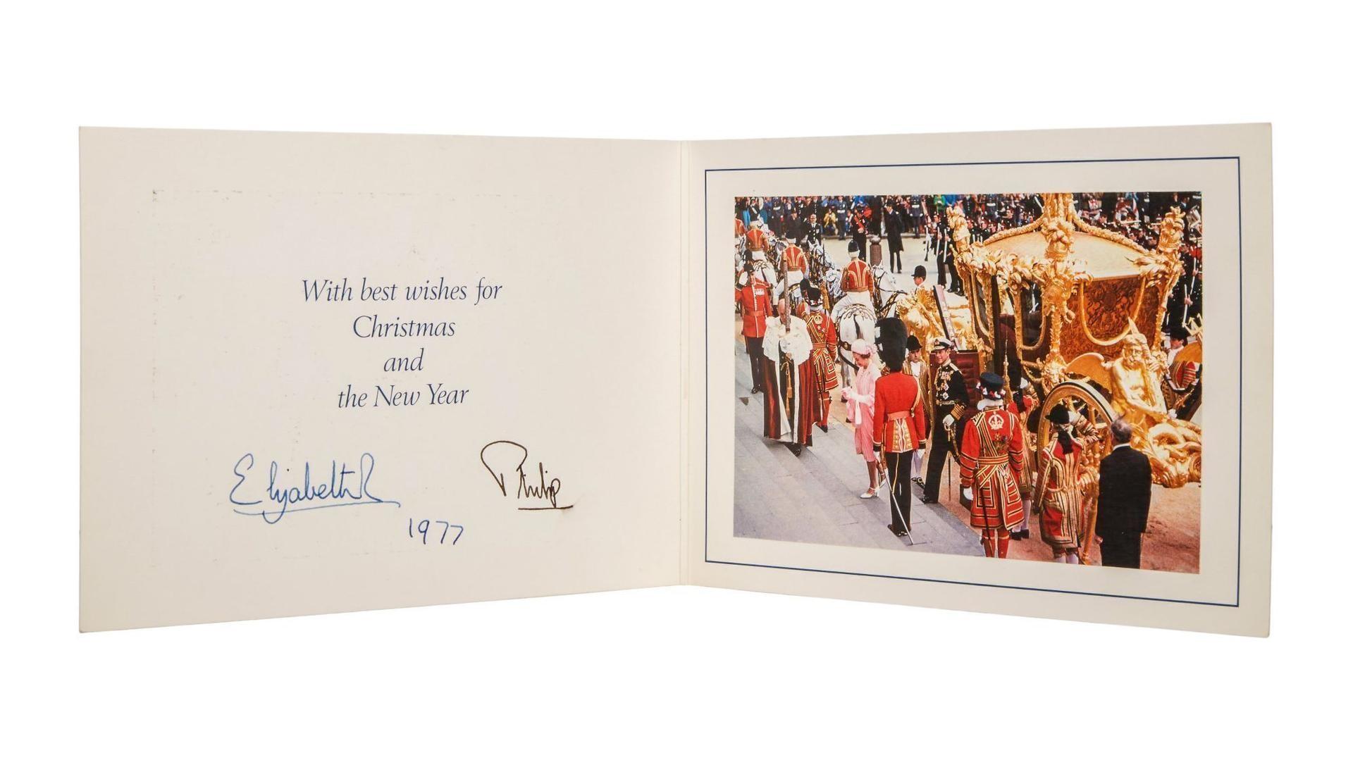 Queen Elizabeth II | 1977 Silver Jubilee Signed Christmas Card Queen Elizabeth II 1977 Silver Jubilee Signed Christmas Card