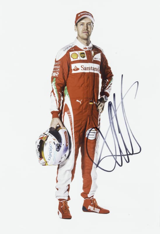 SEBASTIAN VETTEL SIGNED PHOTOGRAPHS GROUP
