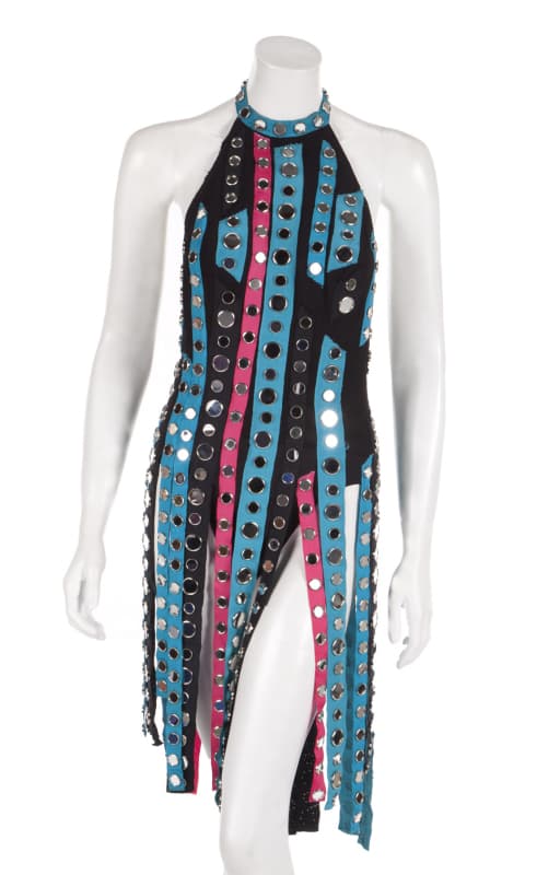 tina turner metal dress TINA TURNER COSTUME BY BOB MACKIE WORN WHILE PERFORMING WITH CHER
