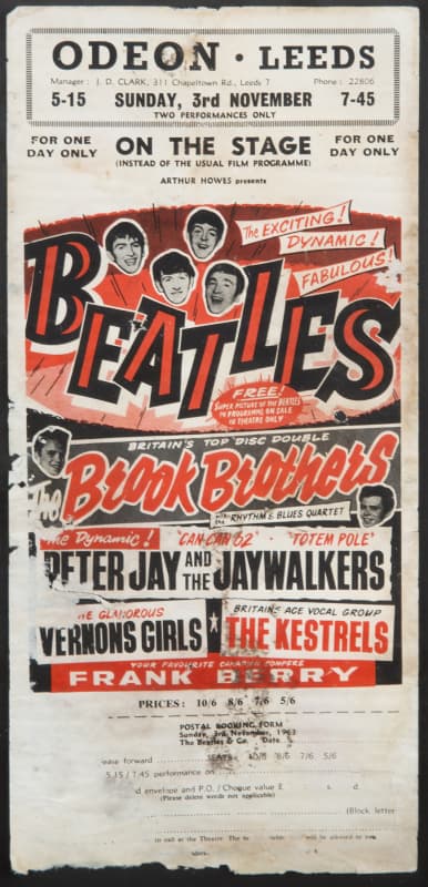 THE BEATLES ORIGINAL CONCERT HANDBILL
