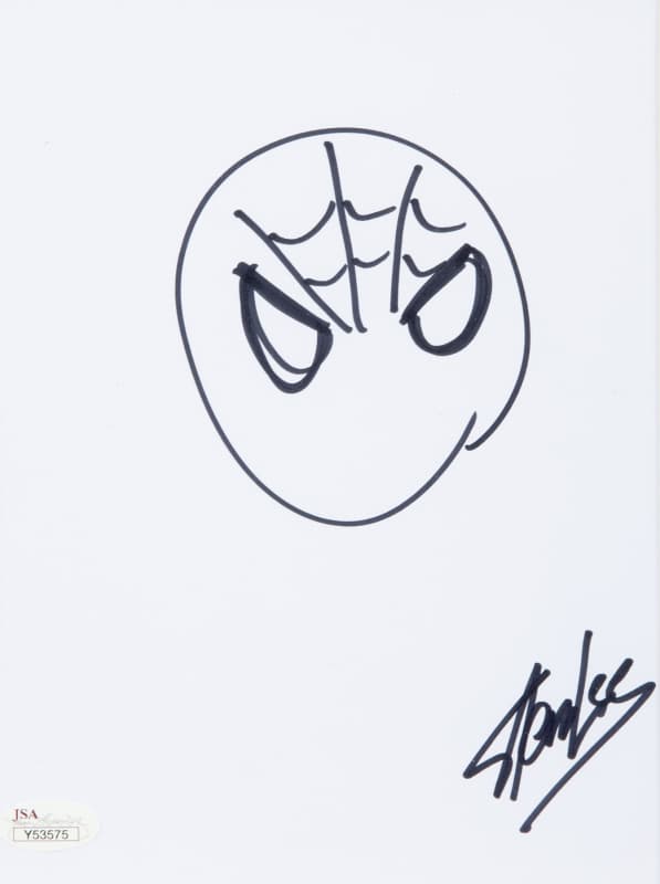 STAN LEE SIGNED SKETCH OF SPIDER-MAN