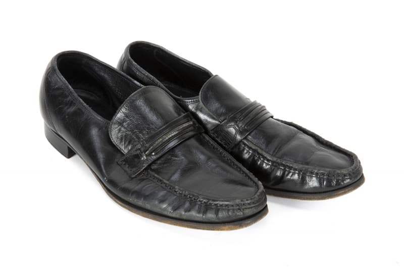 MICHAEL JACKSON STAGE-WORN AND SIGNED LOAFERS