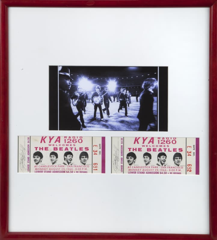 THE BEATLES 1966 CANDLESTICK PARK UNUSED LAST CONCERT TICKETS •