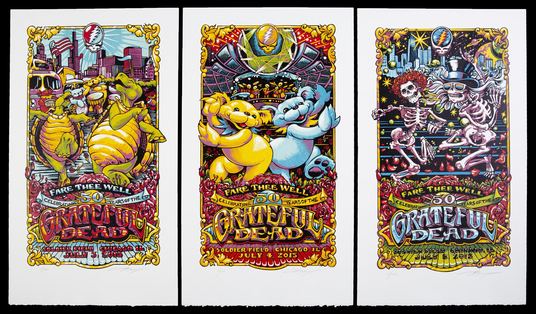 PHIL LESH GRATEFUL DEAD FARE THEE WELL CONCERT POSTERS