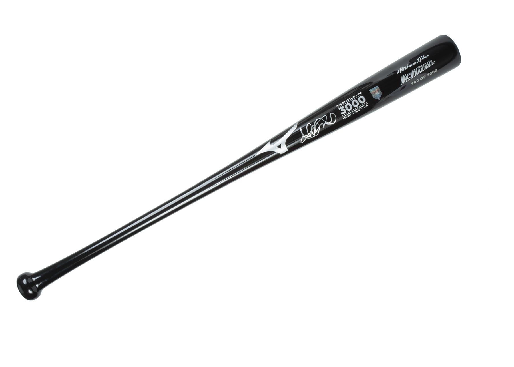 ICHIRO SUZUKI SIGNED 3,000TH HIT LIMITED EDITION BAT