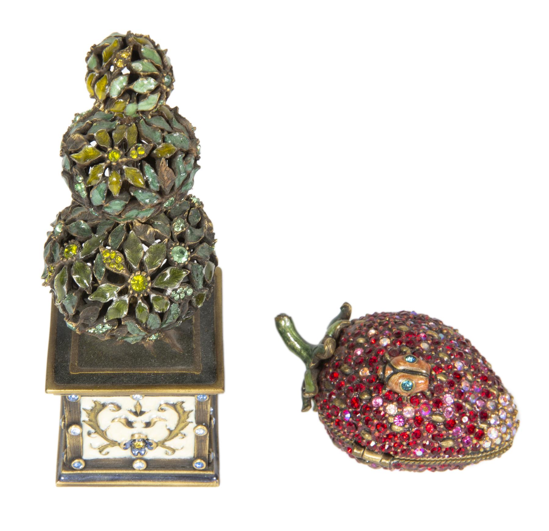TWO JAY STRONGWATER TRINKET BOXES