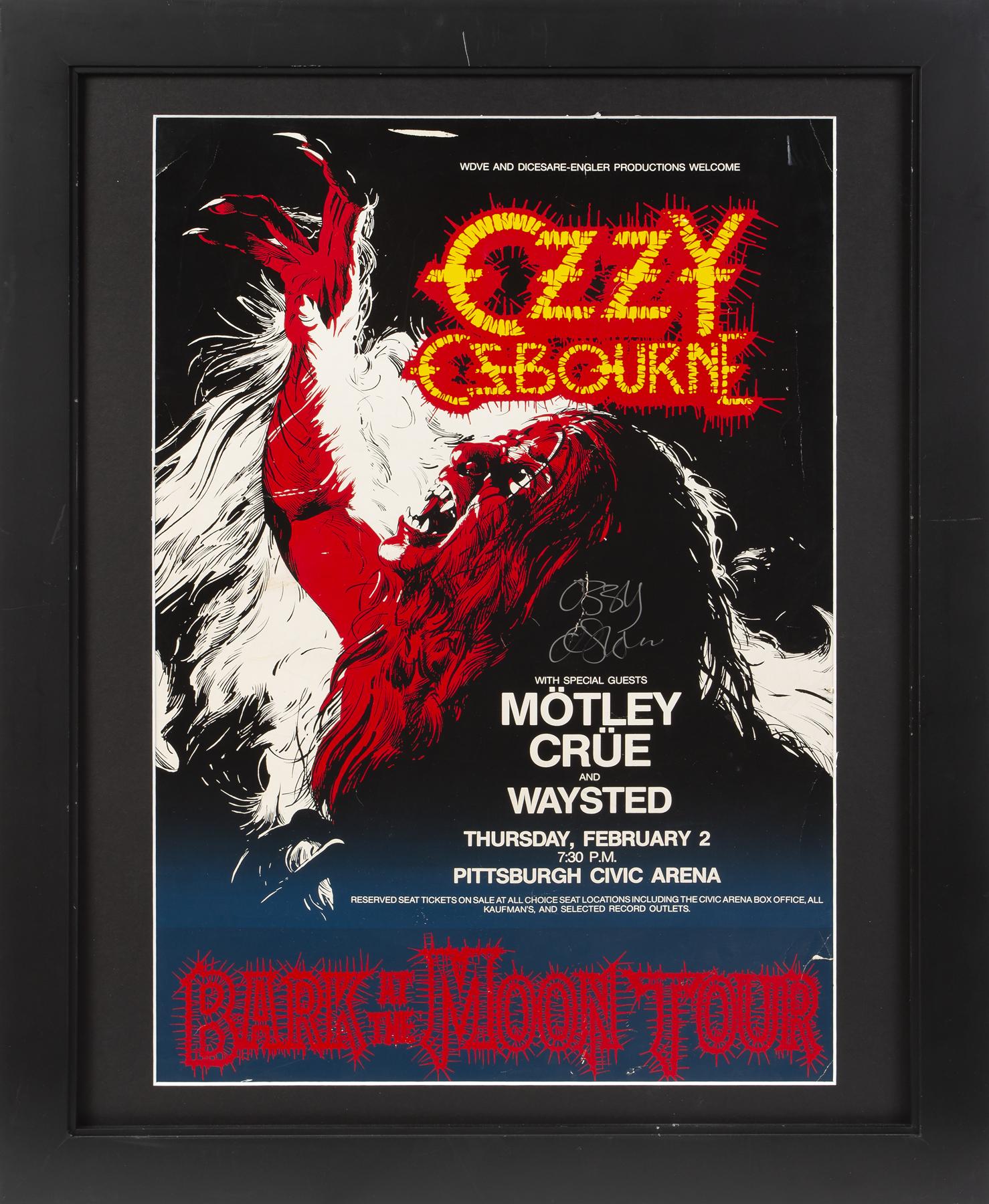 Rumi様 オーダーページ OZZY OSBOURNE SIGNED BARK AT THE MOON CONCERT POSTER